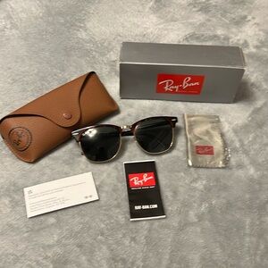 Ray-Ban Polarized ClubMaster Red Havana/ gold hardware Sunglasses 0RB3016F 🕶️😎